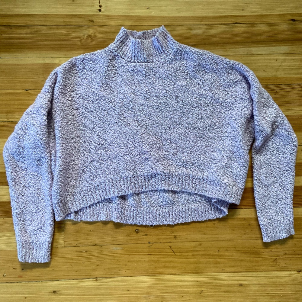 Purple Wild Fable Crop Turtle Neck Sweater